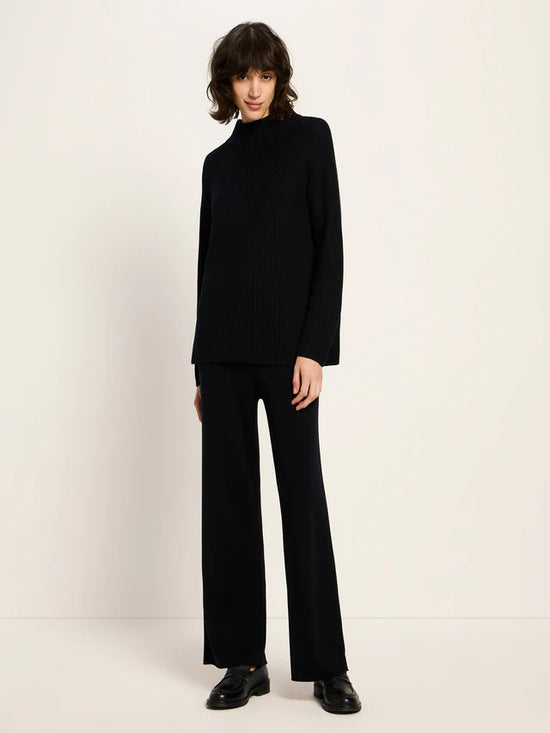 RIBBED SWEATER (GOTS) - Black