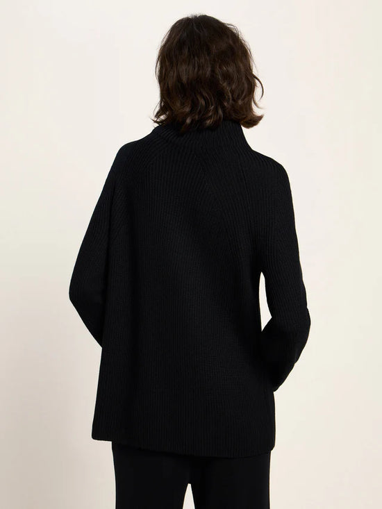 RIBBED SWEATER (GOTS) - Black