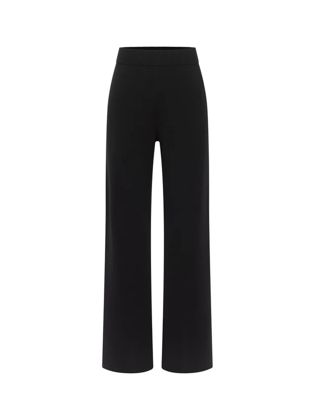 KNITTED PANTS GOTS - Black