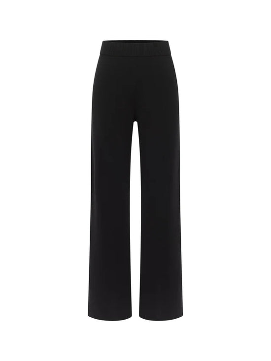 KNITTED PANTS GOTS - Black