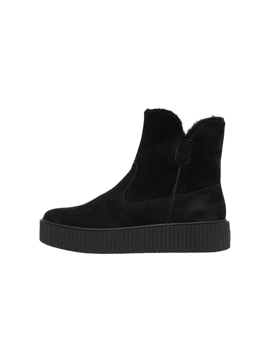 FUR BOOT - Black