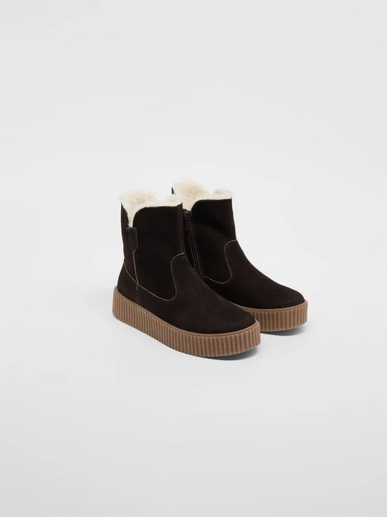 FUR BOOT - Dark Brown