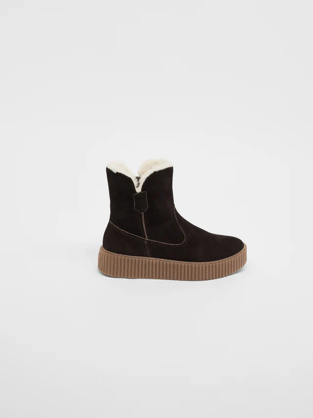 FUR BOOT - Dark Brown