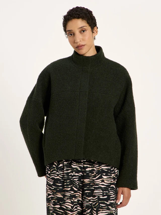 Bouclé Jacket (GOTS) - Dark Turtle