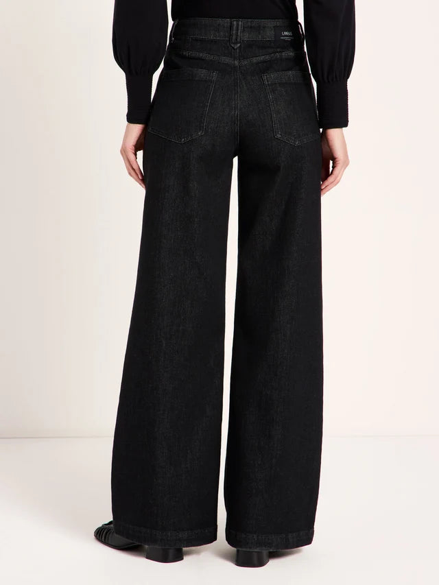 Wide Jeans "SALT" (GOTS) made from organic cotton - black denim