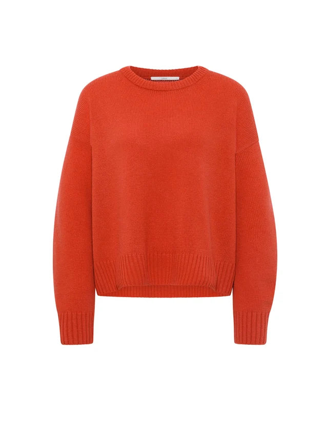 Oversized crew neck sweater - Fire
