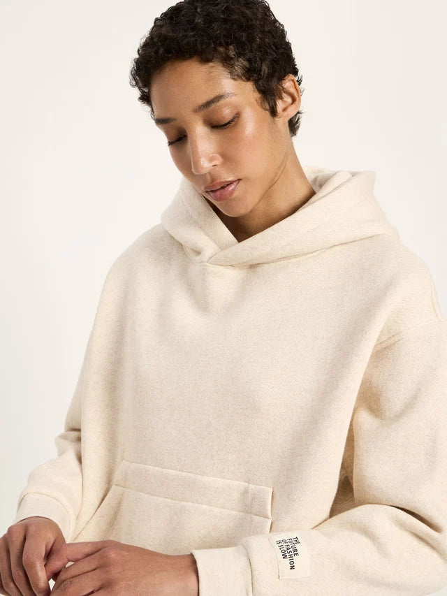 Hooded sweatshirt (GOTS) - creme melange