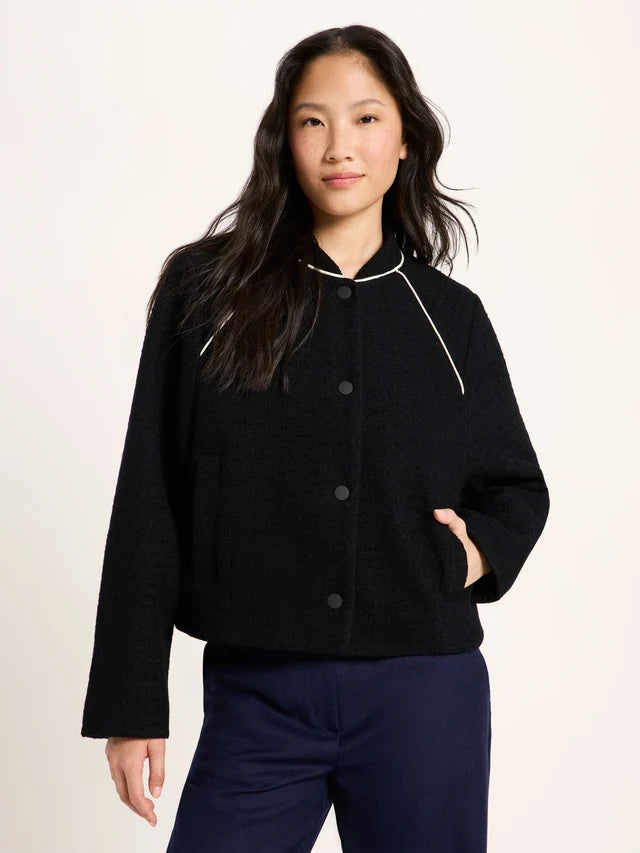 Felted Wool Blouson (GOTS) - black