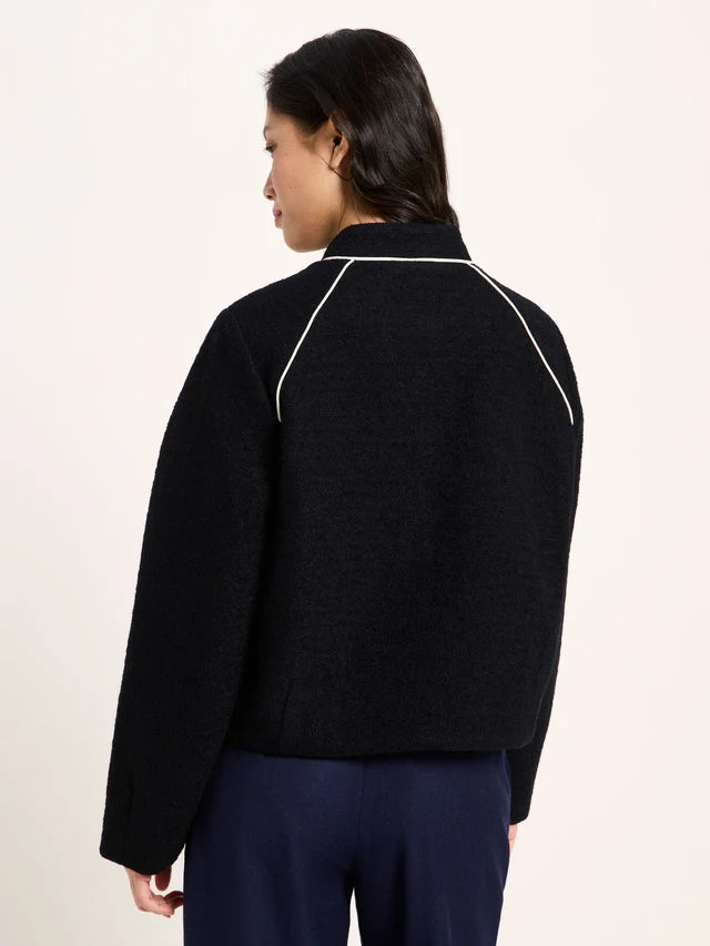 Felted Wool Blouson (GOTS) - black