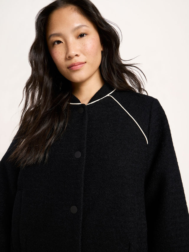 Felted Wool Blouson (GOTS) - black