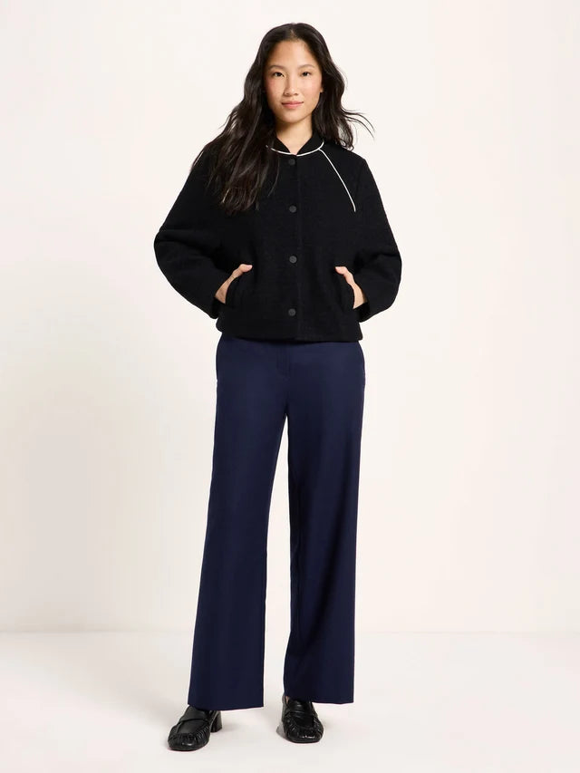 Felted Wool Blouson (GOTS) - black