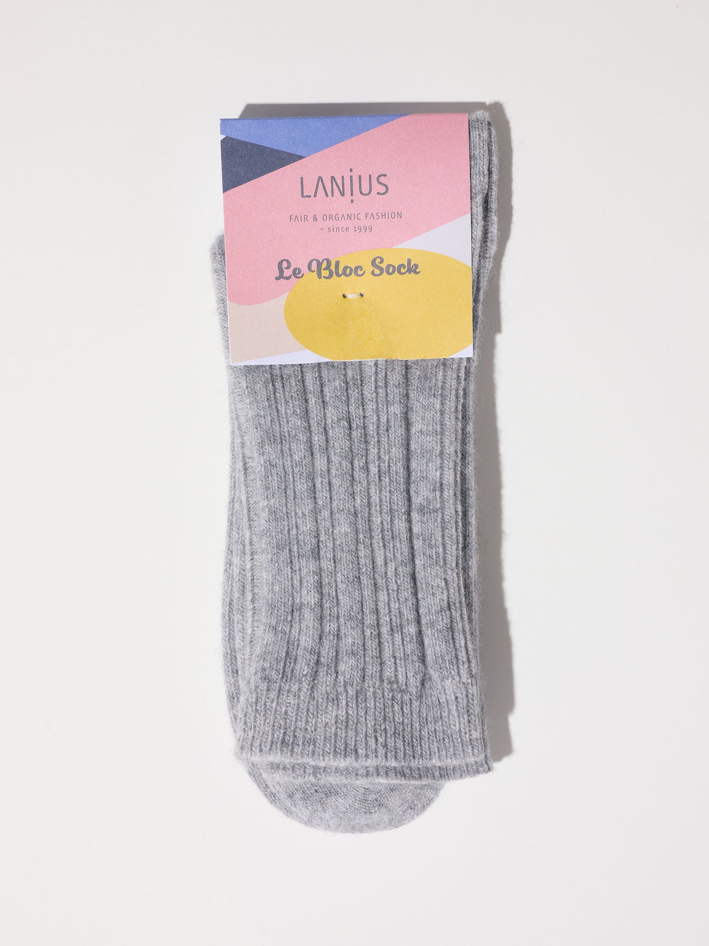 Rib Knit Socks GOTS - Grey Melange