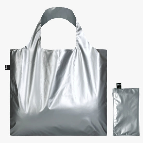 METALLIC Silver - Bag with Zip Pocket