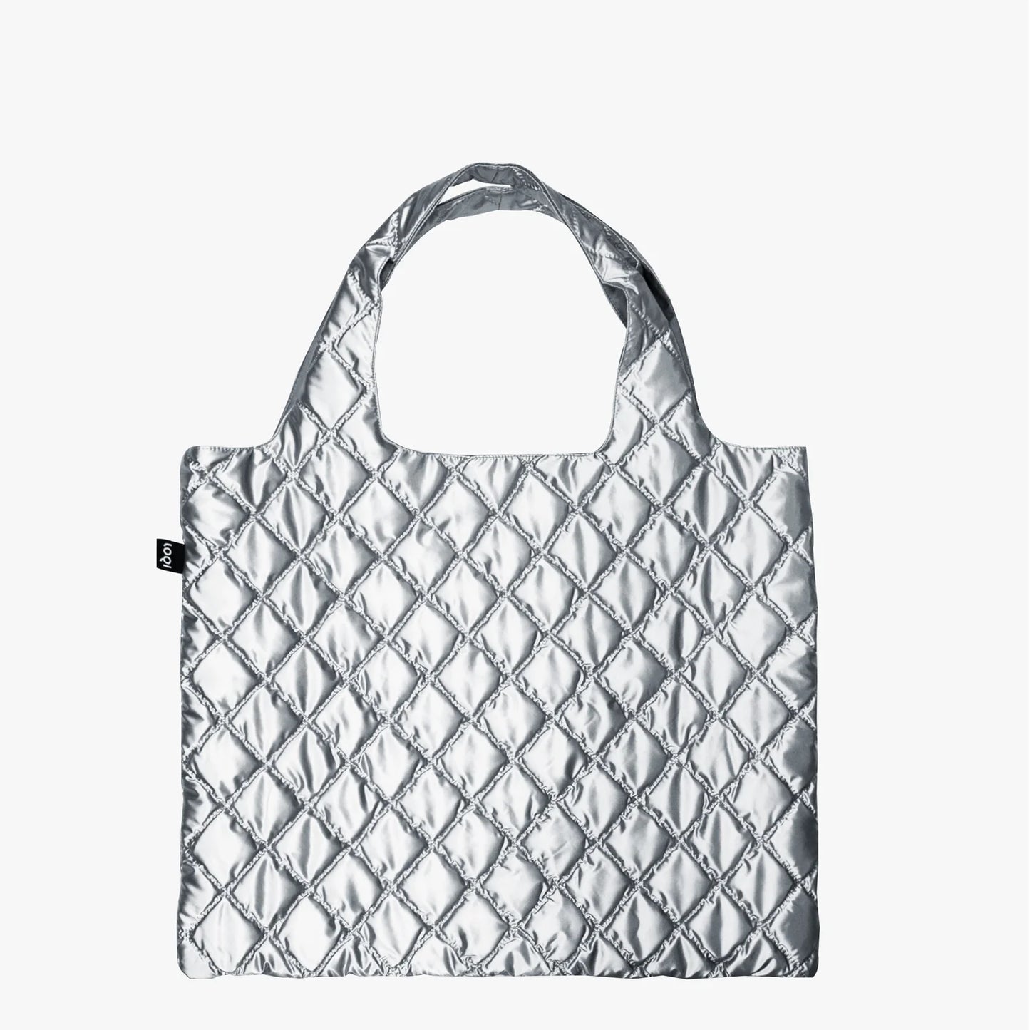 METALLIC Silver Puffy Medium Bag