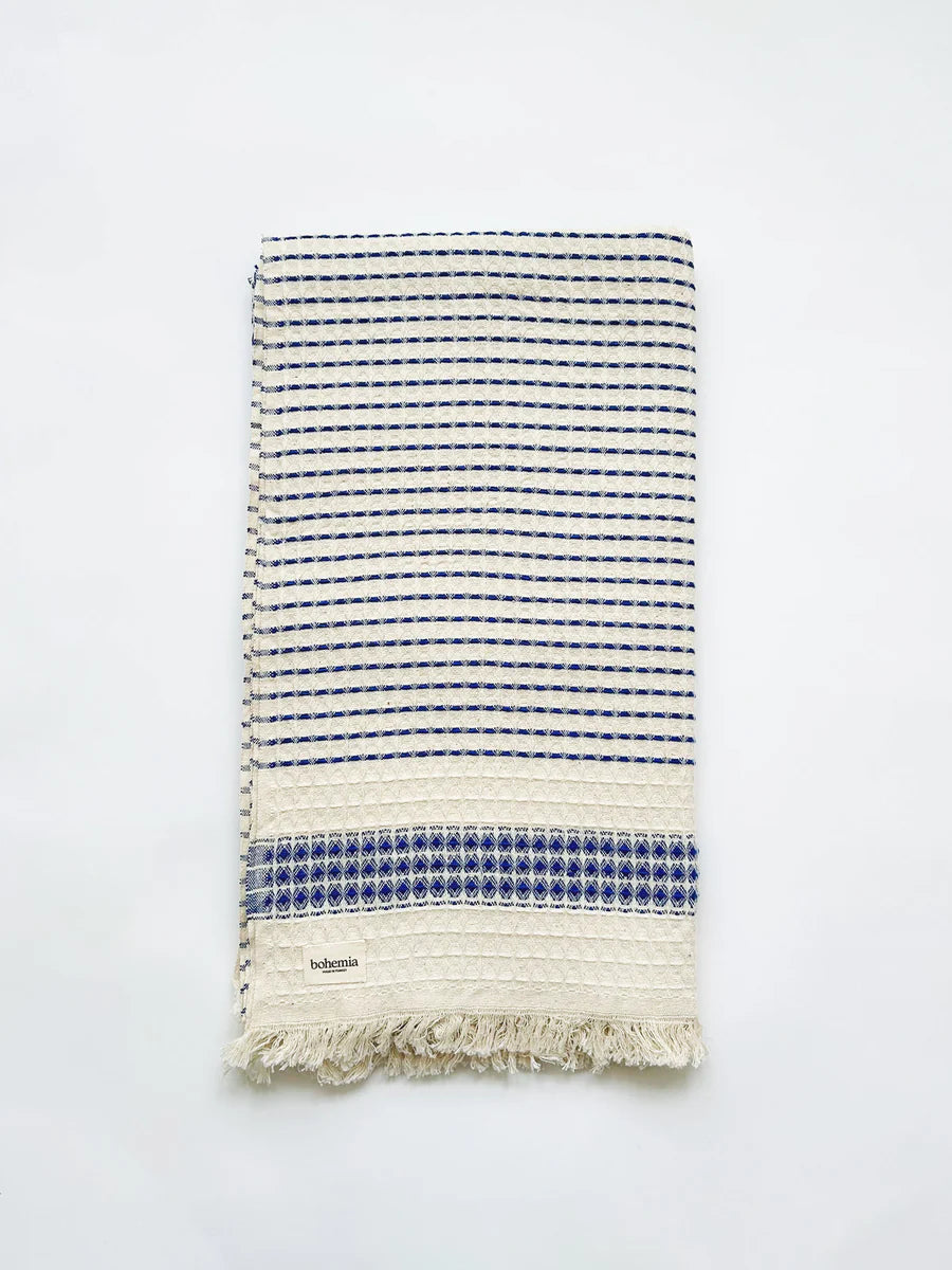 MILOS CHECK HAMMAM TOWEL - BLUE