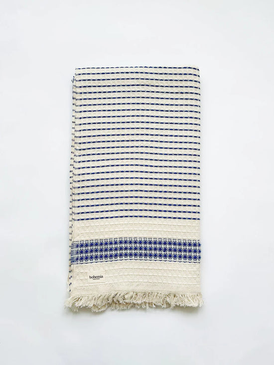 MILOS CHECK HAMMAM TOWEL - BLUE