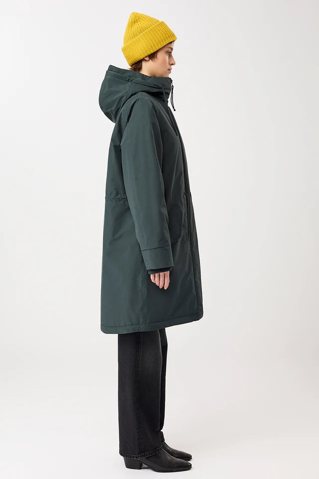 Loose Fit & Padded Parka - Fir