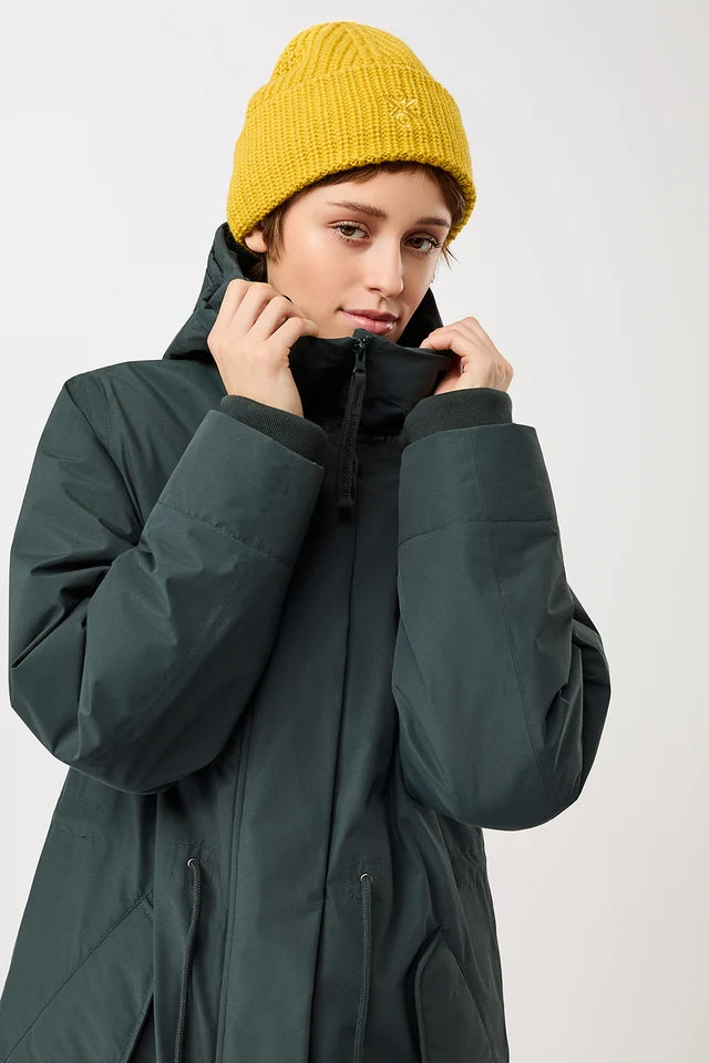 Loose Fit & Padded Parka - Fir