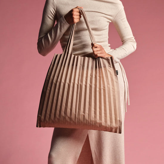 PLEATED - Mocha - Recycled Bag