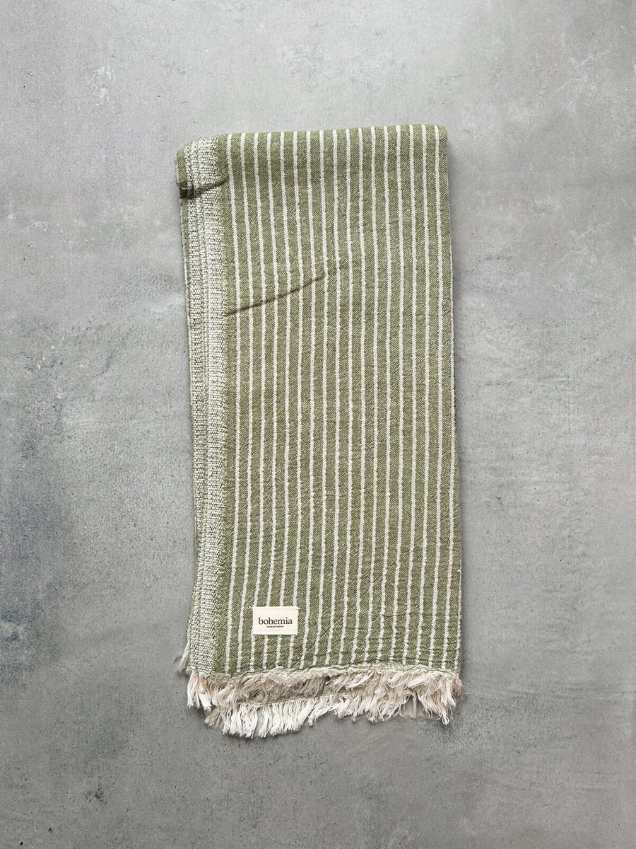 PORTOBELLO HAMMAM TOWEL - OLIVE