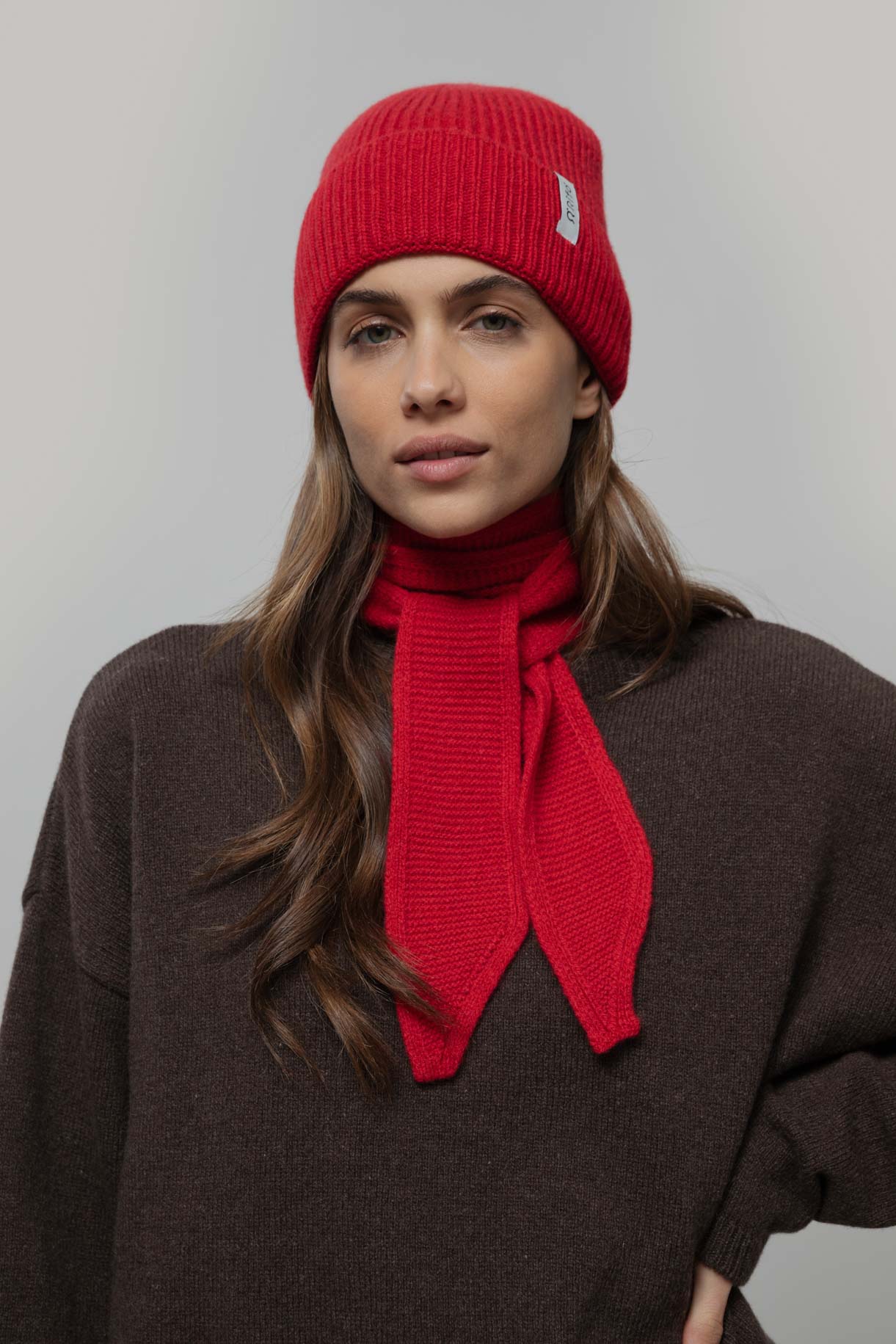 MARCELLO - Recycled Cashmere Hat - Red Papavero