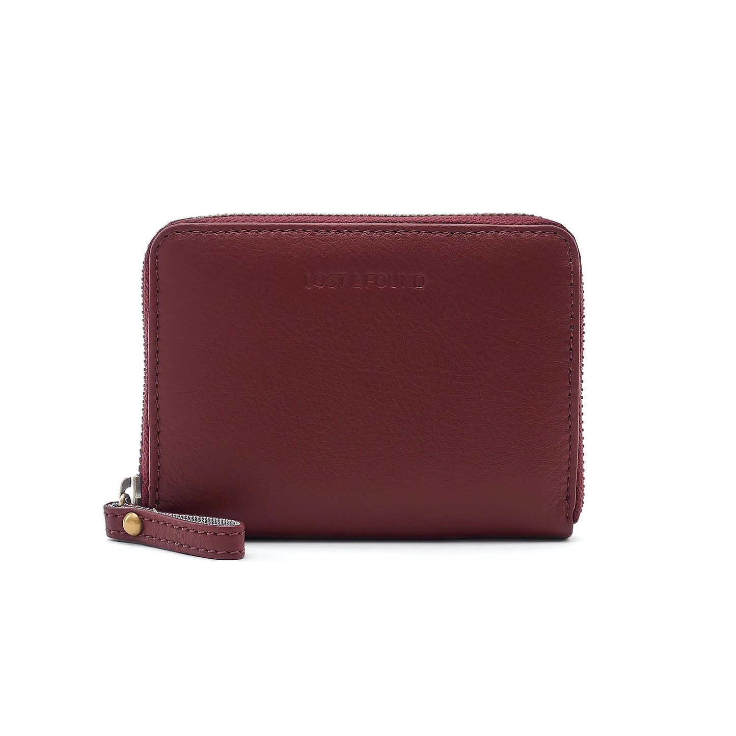 Mini Zip Around Wallet  - Berry