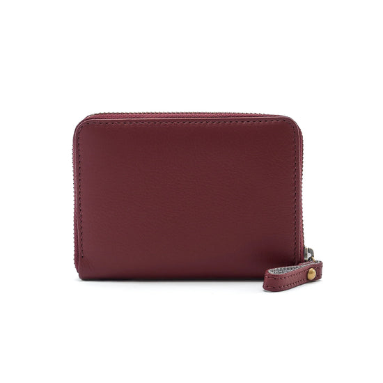 Mini Zip Around Wallet  - Berry