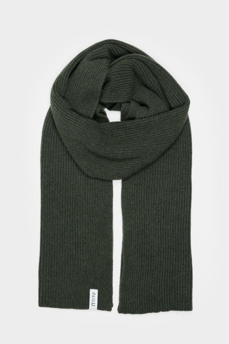 FEDERICO - Recycled Cashmere Scarf - Forest Green