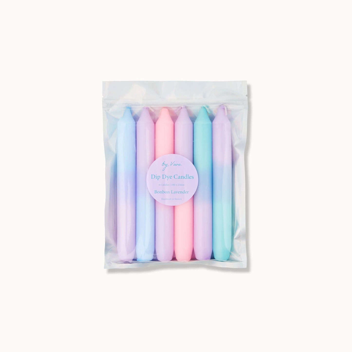 Dip Dye Candle Set of 6: Bonbon Lavender