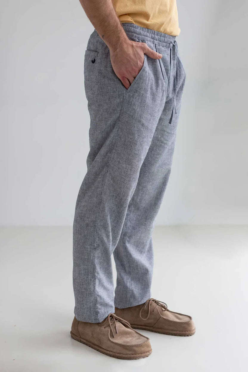 San Vicente Pants — Navy Stripes