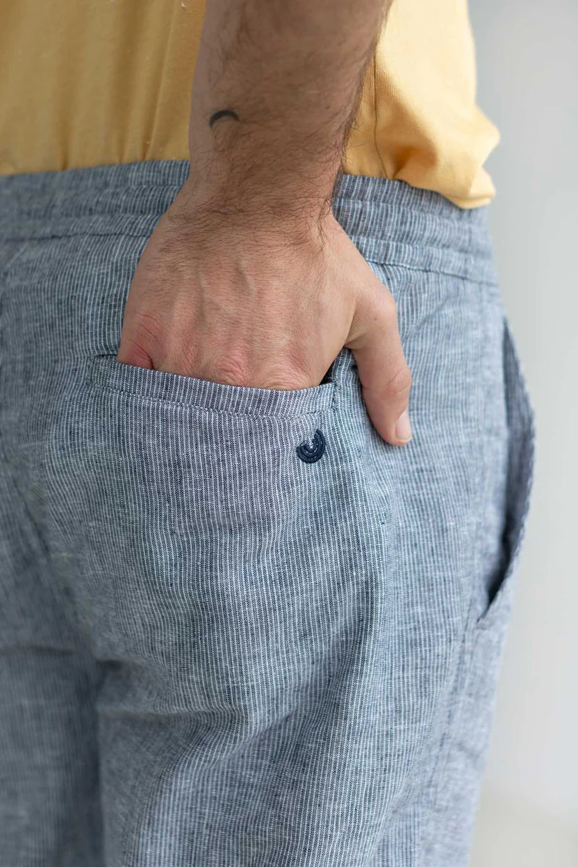 San Vicente Pants — Navy Stripes