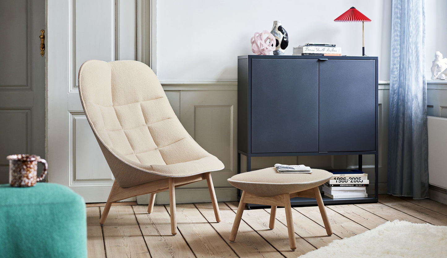 UCHIWA LOUNGE CHAIR & OTTOMAN