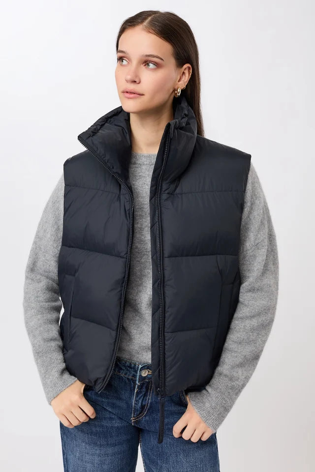 Padded & Quilted Vest - Midnight