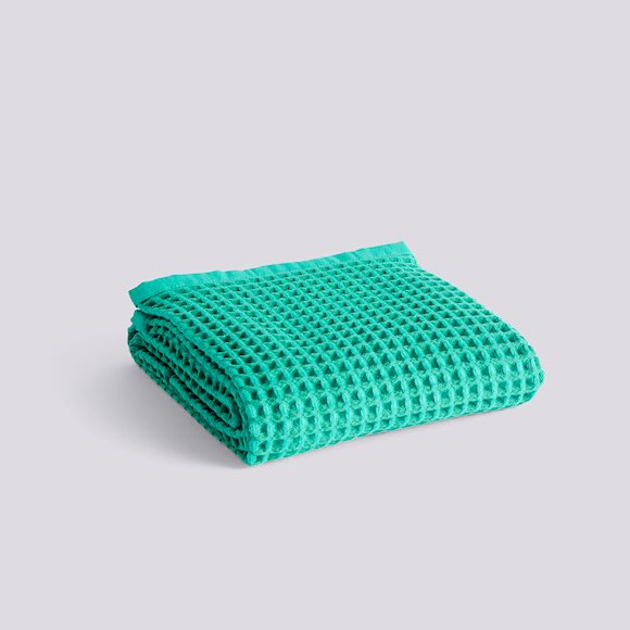 Waffle Bath Towel - Emerald Green
