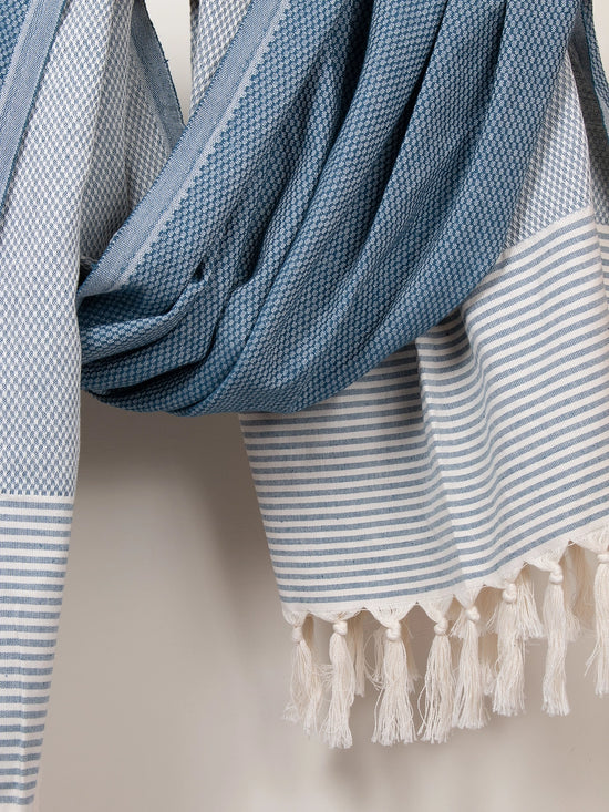 Amalfi Cotton Hammam Towel - Indigo