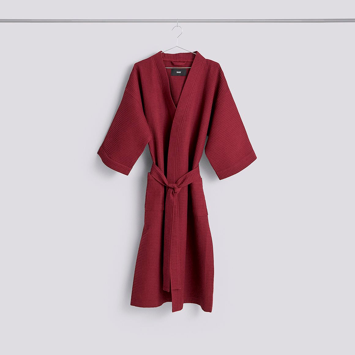Waffle Bathrobe - Burgundy