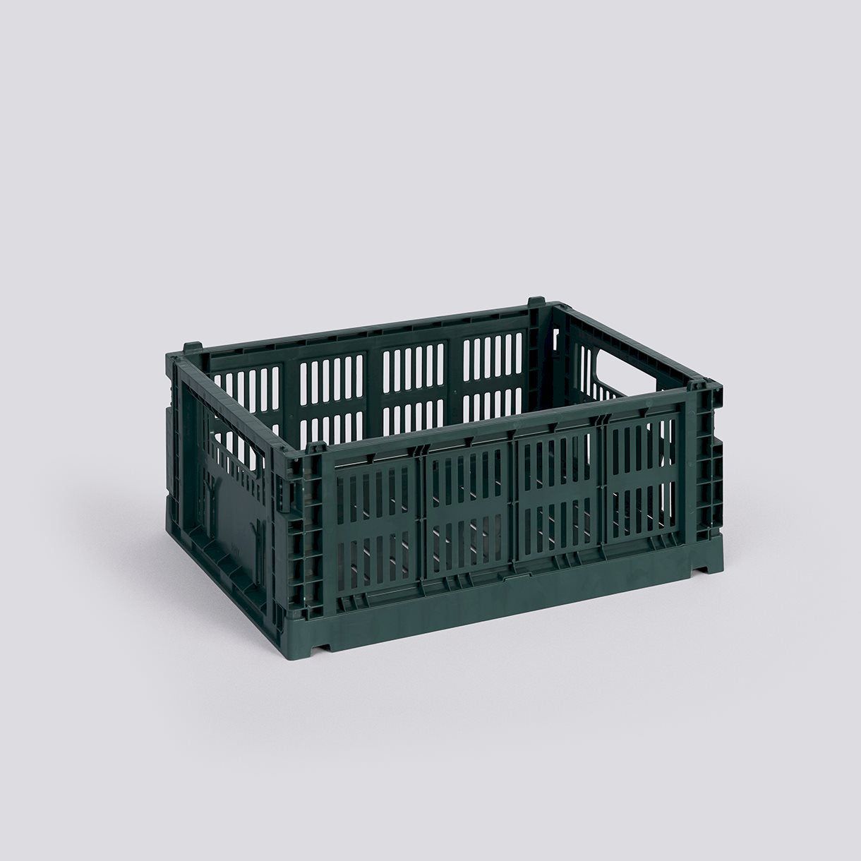 HAY COLOUR CRATE - MEDIUM - DARK GREEN