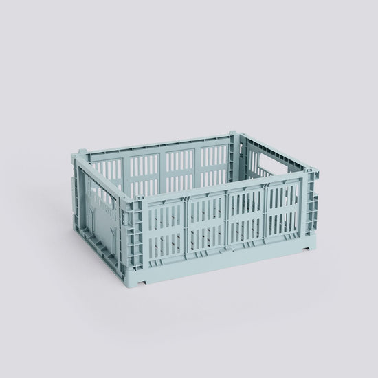 HAY COLOUR CRATE - MEDIUM - DUSTY BLUE
