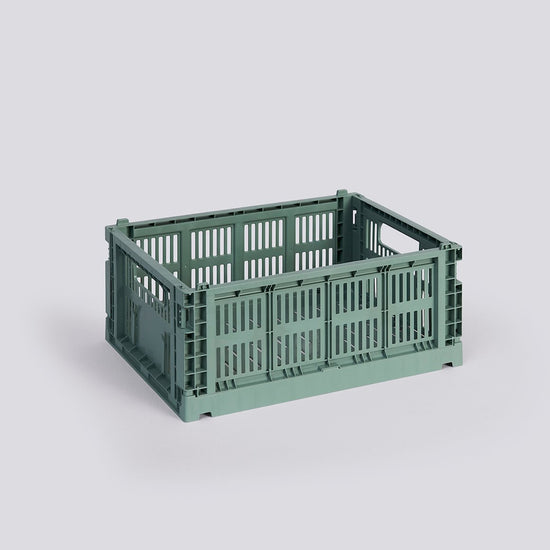 HAY COLOUR CRATE - MEDIUM - SAGE GREEN