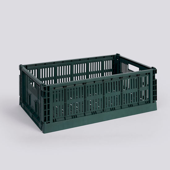 HAY COLOUR CRATE - LARGE - DARK GREEN