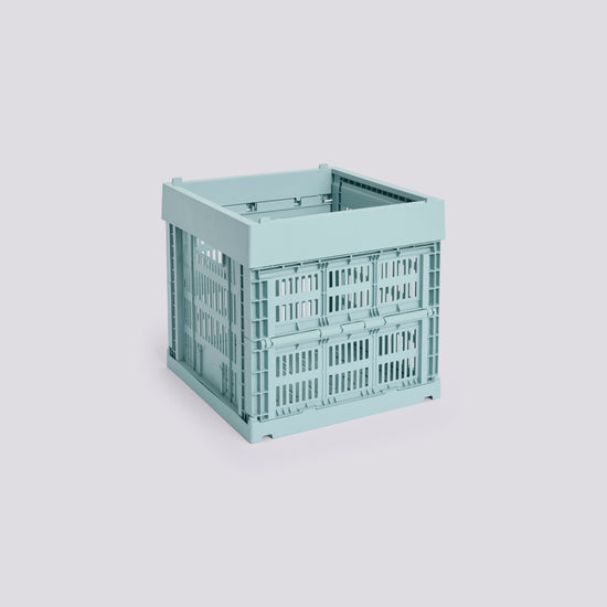 HAY COLOUR CRATE - CUBE - DUSTY BLUE
