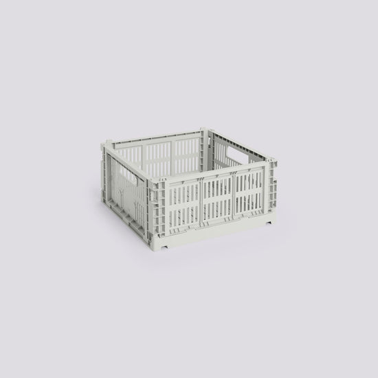 HAY COLOUR CRATE - MEDIUM SQUARE - GREY