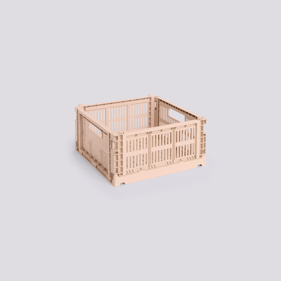 HAY COLOUR CRATE - MEDIUM SQUARE - POWDER