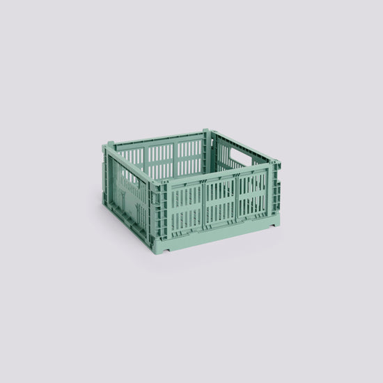 HAY COLOUR CRATE - MEDIUM SQUARE - SAGE GREEN