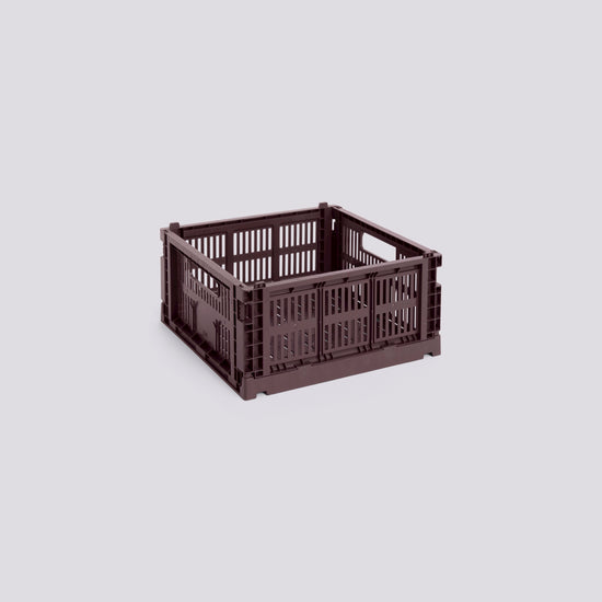 HAY COLOUR CRATE - MEDIUM SQUARE - BORDEAUX