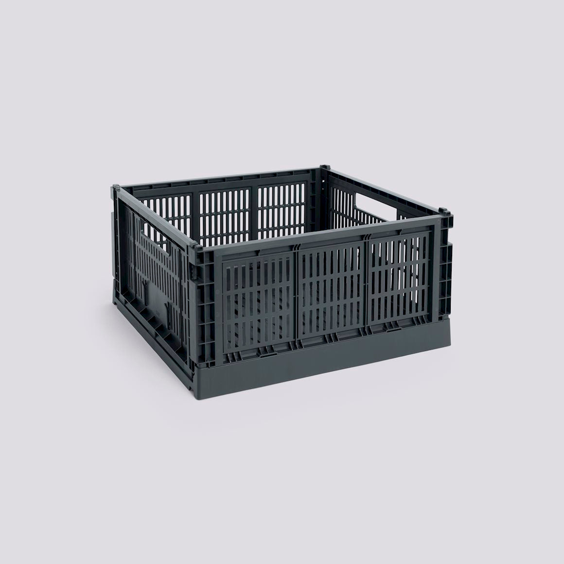 HAY COLOUR CRATE - LARGE SQUARE - CHARCOAL