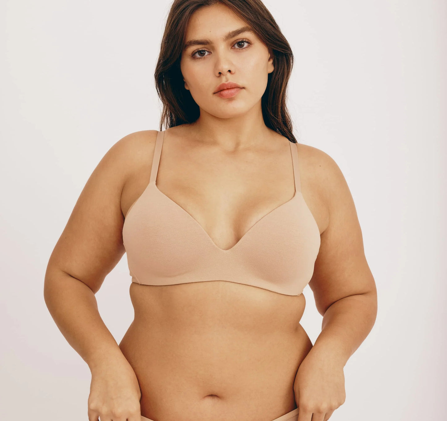 Core Wireless Plunge Bra - Hazelnut