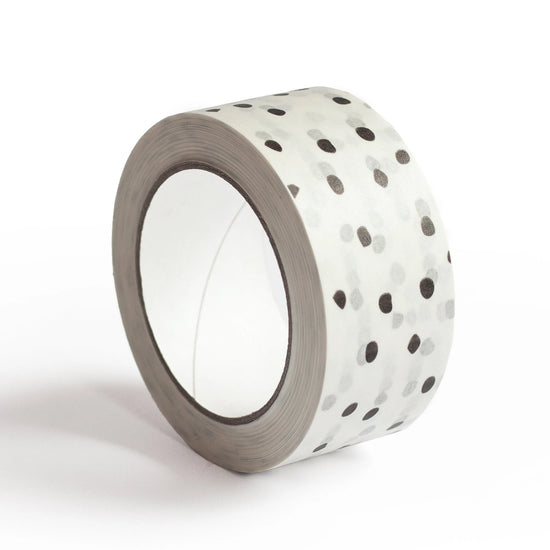 White Packing Tape - Printed Polka Dot