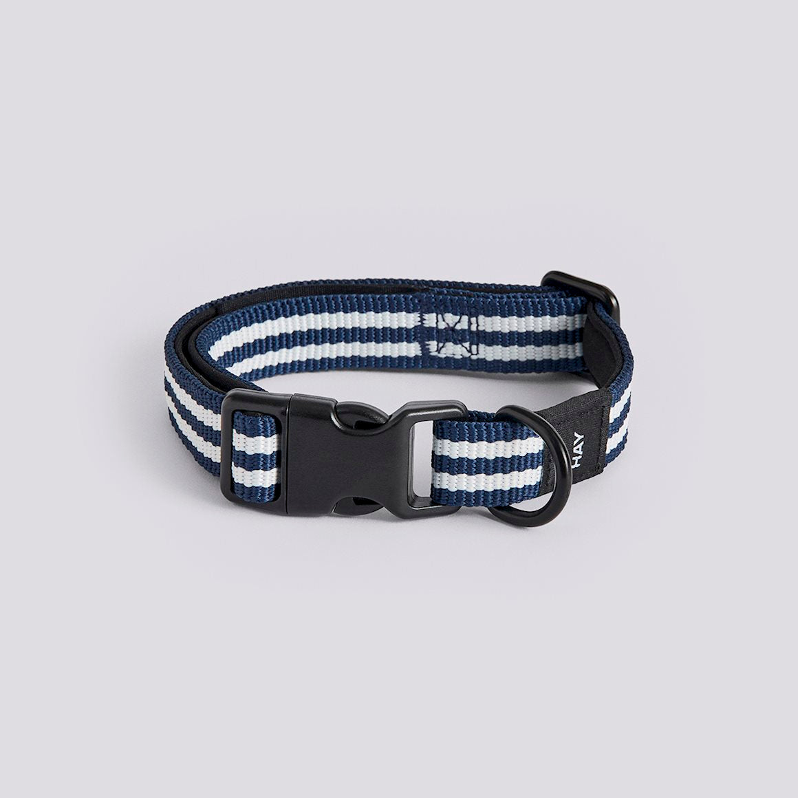 HAY Dogs Collar Flat - S/M - Blue & White Stripe