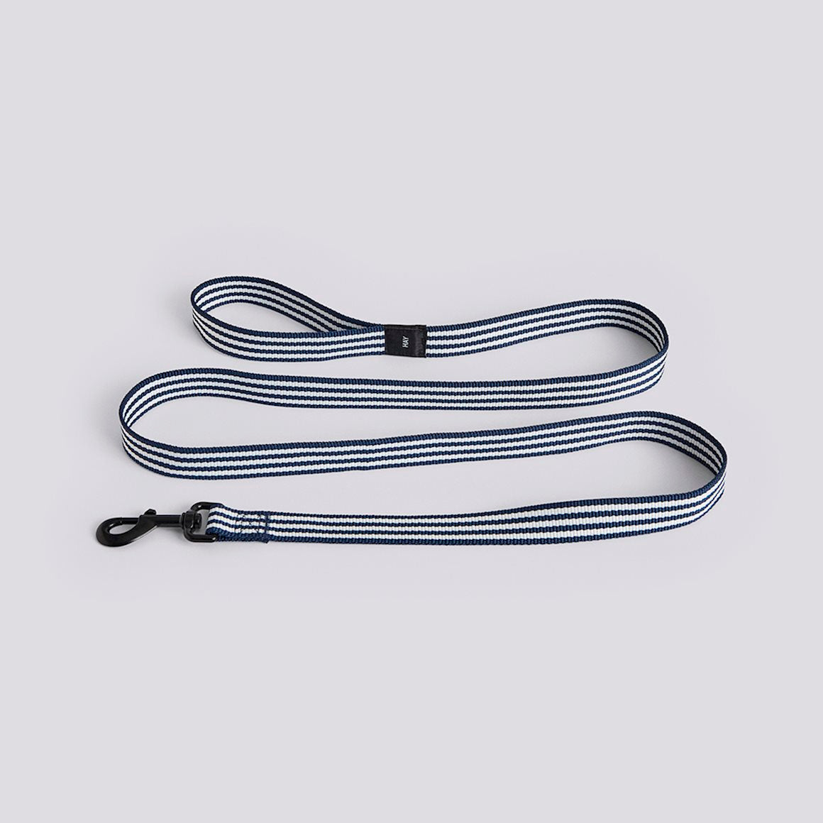 HAY Dogs Leash - Flat M/L -Blue & White Stripe